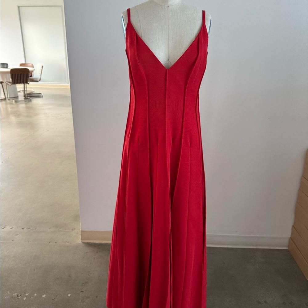 Rosie Assoulin Red Maxi Dress Gown Low Back
